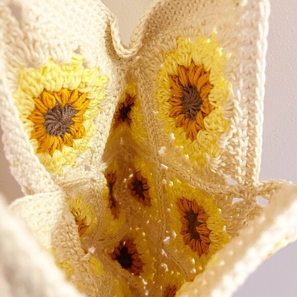 Sunflower crochet bag - Picture 4 of 4